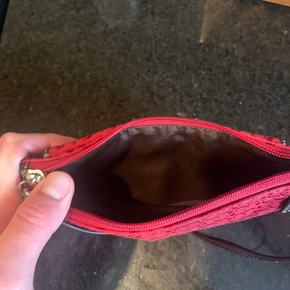 Red and black Coach wristlet - Picture 5 of 5